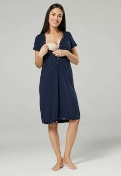 Happy Mama Nachtjapon - Navy -Happy Mama Verkoop 5d8558dee3754f1db88916efe1591fa2