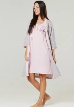 Happy Mama Maternity Hospital Set Labour & Birth - Nachtjapon - Powder Pink -Happy Mama Verkoop 5e9e75452f24464981b93d8796807acb