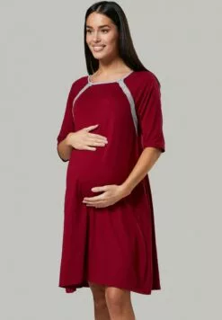 Happy Mama Nursing Delivery Hospital - Nachtjapon - Crimson -Happy Mama Verkoop 5ea42d15dd2b4ba9a26b4739a3091333
