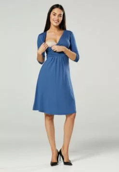 Happy Mama 3/4 Sleeve V-Neck- Jerseyjurk - Blue Jeans 13 Happy Mama 3/4 Sleeve V-Neck- Jerseyjurk - Blue Jeans -Happy Mama Verkoop 61237217d43c4557a81d50699f029e04