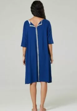 Happy Mama Nursing Delivery Hospital - Nachtjapon - Blue Grey -Happy Mama Verkoop 62c67d215b2943d5b7f339755e3247c0