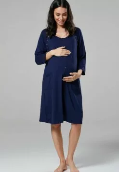 Happy Mama Maternity Skin To Skin Labor - Nachtjapon - Navy 10 Happy Mama Maternity Skin To Skin Labor - Nachtjapon - Navy -Happy Mama Verkoop 630fe32f9df24d42b58e4dfb1b9e2a90