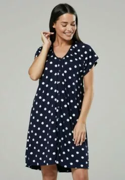 Happy Mama Maternity Hospital Set - Nachtjapon - Navy & Navy With Dots -Happy Mama Verkoop 67794d613ad64078a86353d77b7b0a49
