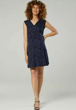 Happy Mama Jurk - Navy With Small White Dots -Happy Mama Verkoop 6ca0608db70d4c52ae4b8614c2f2eea6