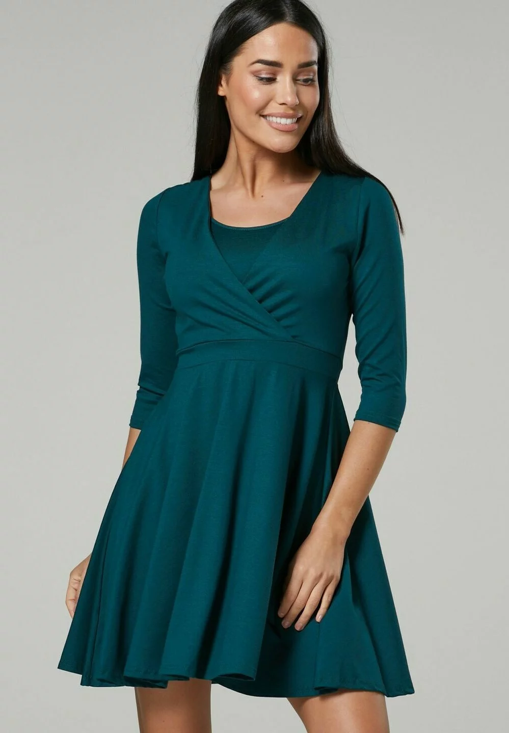 Happy Mama Jerseyjurk - Dark Green 3 Happy Mama Jerseyjurk - Dark Green