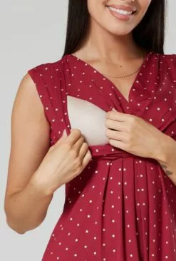 Happy Mama Jurk - Crimson With Stars -Happy Mama Verkoop 70e9f1a0d87f4c8c8c53422228549572