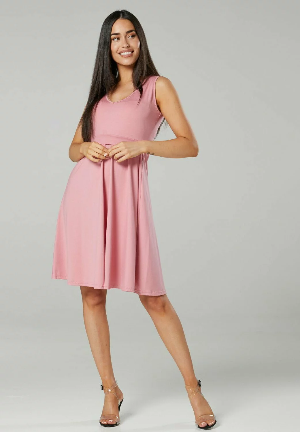 Happy Mama Summer- Jerseyjurk - Dusky Pink 4 Happy Mama Summer- Jerseyjurk - Dusky Pink - Afbeelding 2