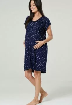 Happy Mama Set - Nachtjapon - Navy With Dots -Happy Mama Verkoop 76bb0dfacae5407b86259e530c8f7829