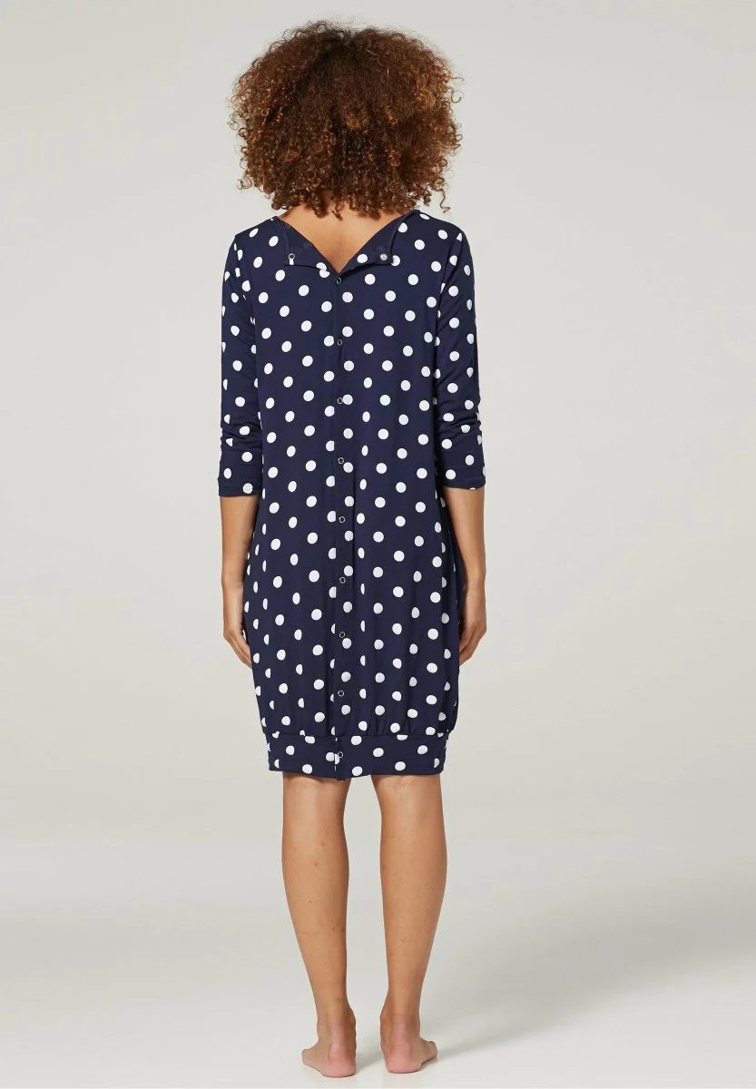 Happy Mama Nachtjapon - Navy With Dots 5 Happy Mama Nachtjapon - Navy With Dots - Afbeelding 3