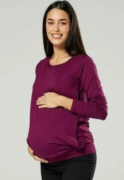 Happy Mama Layered- Longsleeve - Plum -Happy Mama Verkoop 79f9ef164966442486b6032bc0c103ee