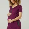 Happy Mama Maternity Nursing Delivery Hospital - Nachtjapon - Plum & Graphite Melange -Happy Mama Verkoop 7a110ee608de4e9f9a0123fcfcd40a55