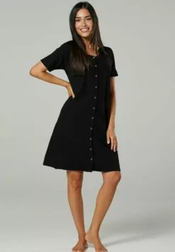 Happy Mama Maternity Breastfeeding 2-Pack - Nachtjapon - BlackCrimson