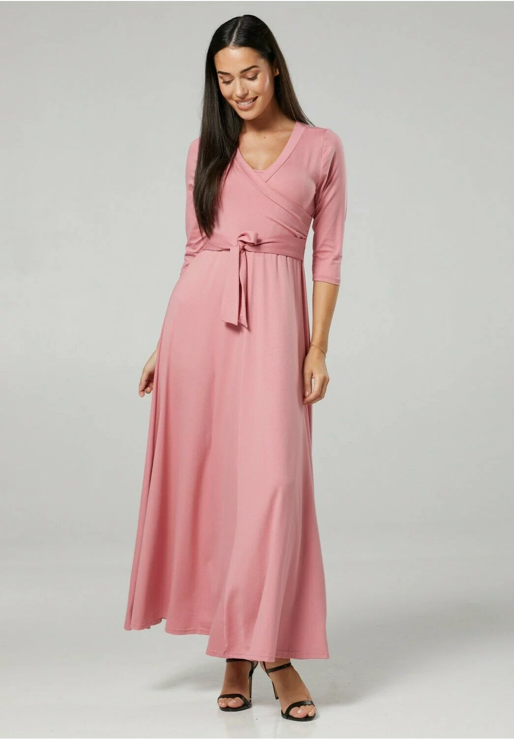 Happy Mama Nursing - Maxi-Jurk - Dusky Pink 3 Happy Mama Nursing - Maxi-Jurk - Dusky Pink