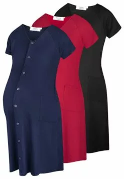 Happy Mama 3-Pack - Nachtjapon - Black & Navy & Crimson -Happy Mama Verkoop 8464f9d244ac4aa9bf1d73f4ddea91ba
