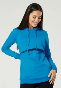 Happy Mama Maternity Nursing - Hoodie - Cyan -Happy Mama Verkoop 8669d81d1943425c8a618994880fc899