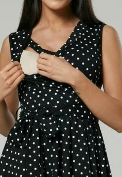 Happy Mama Jerseyjurk - Black With Dots -Happy Mama Verkoop 88607f3803ea4c71997f7178a7fc7064