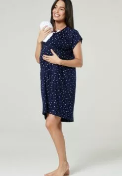 Happy Mama Set - Nachtjapon - Navy With Dots -Happy Mama Verkoop 8a6e4eb885dc48f58698a5f42e9d382f