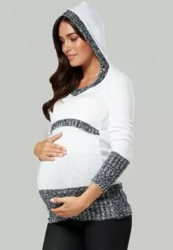 Happy Mama Hoodie - White /Black