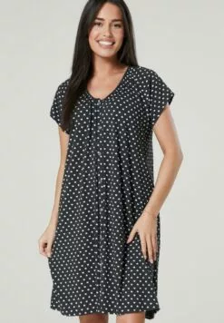 Happy Mama Set - Nachtjapon - Black Graphite Melange Hearts -Happy Mama Verkoop 8e65185d554542d48f500109958811dc