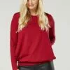 Happy Mama Layered- Longsleeve - Crimson