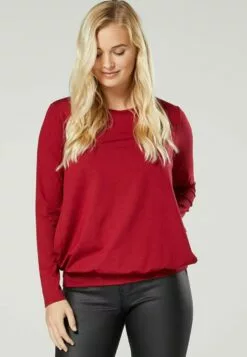 Happy Mama Layered- Longsleeve - Crimson