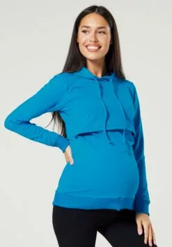 Happy Mama Maternity Nursing - Hoodie - Cyan -Happy Mama Verkoop 9458b112a6a0428abfbe62b782a81810