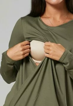 Happy Mama Layered- Longsleeve - Khaki -Happy Mama Verkoop 98e2fbe2bbad4fba906310a5a55877de