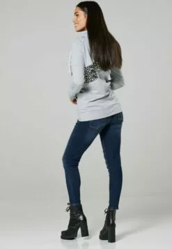 Happy Mama Maternity Nursing Colour Block - Hoodie - Light Grey Melange Panther 10 Happy Mama Maternity Nursing Colour Block - Hoodie - Light Grey Melange Panther -Happy Mama Verkoop 9bb2910322494bedac5d3cd45159a85e