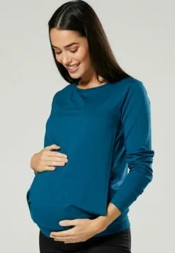 Happy Mama Layered- Longsleeve - Bottle Green -Happy Mama Verkoop 9bebbf85d3d74ffa88481679db313ebc