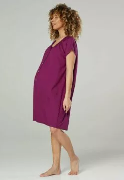 Happy Mama Maternity Hospital Set - Nachtjapon - Plum & Black -Happy Mama Verkoop 9e97788449e940e7bf8821ae95e0fcbe