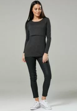 Happy Mama Maternity Nursing- Longsleeve - Graphite Melange -Happy Mama Verkoop 9fb009e07e854f11ad6d2d7ba2aa51e4