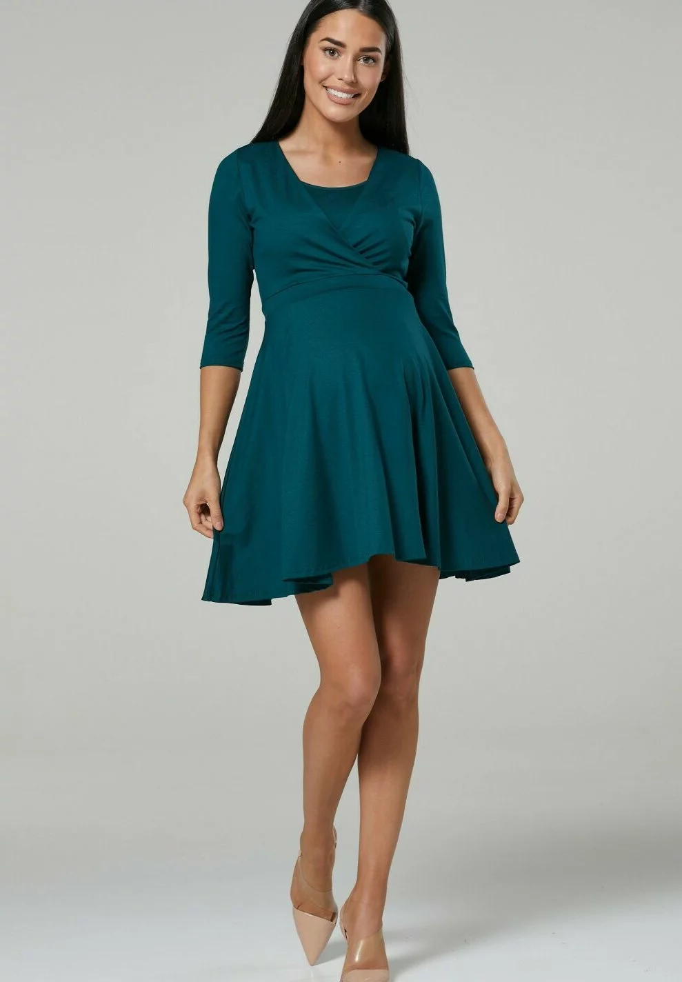 Happy Mama Jerseyjurk - Dark Green 6 Happy Mama Jerseyjurk - Dark Green - Afbeelding 4