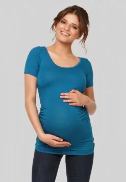 Happy Mama Maternity - T-Shirt Basic - Aqua