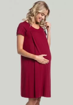 Happy Mama Labor Delivery Hospital Breastfeeding - Nachtjapon - Crimson -Happy Mama Verkoop a30a6ce370704264ae4b3100a303a616