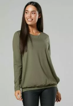 Happy Mama Layered- Longsleeve - Khaki
