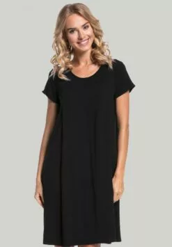 Happy Mama Labor Delivery Hospital Breastfeeding - Nachtjapon - Black