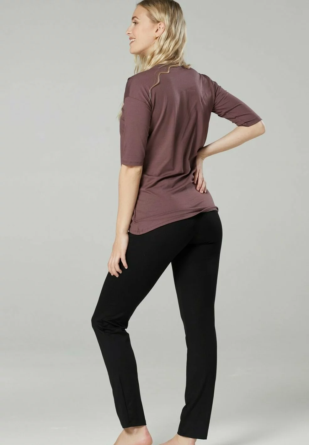 Happy Mama Pyjama - Cappuccino & Black 5 Happy Mama Pyjama - Cappuccino & Black - Afbeelding 3