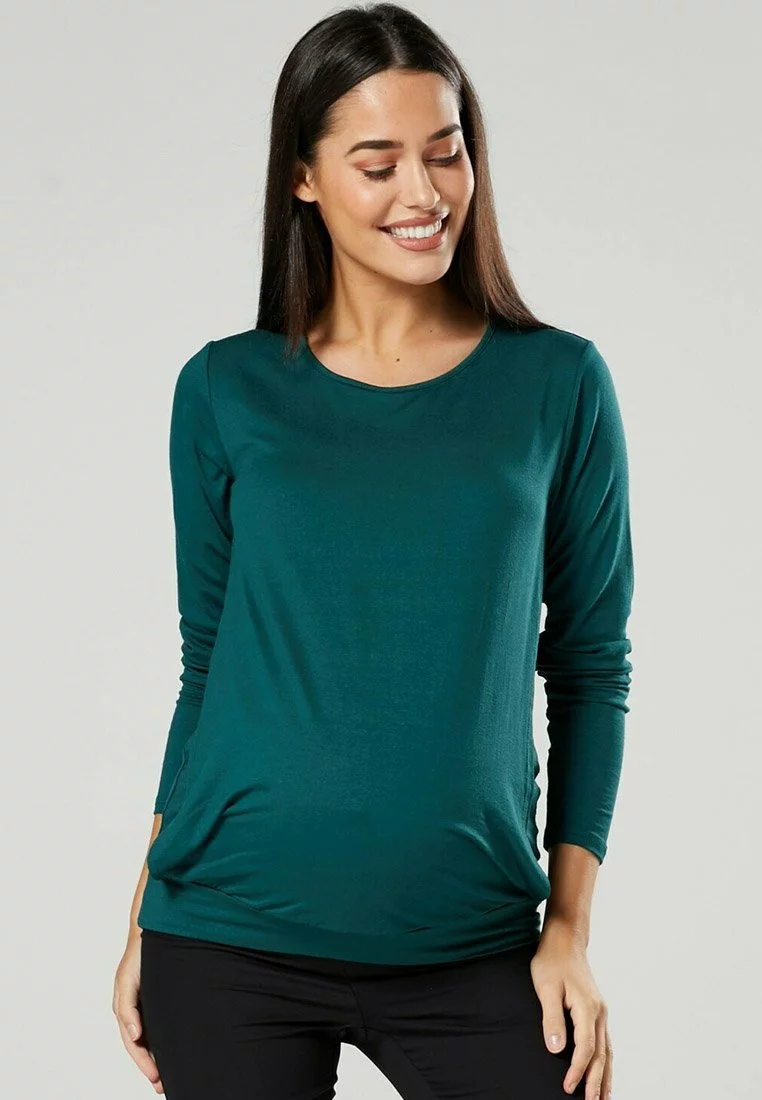 Happy Mama Layered- Longsleeve - Dark Green 5 Happy Mama Layered- Longsleeve - Dark Green - Afbeelding 3