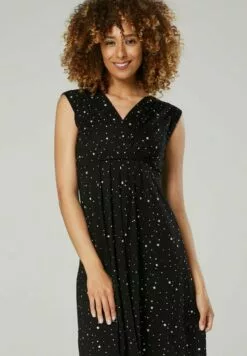 Happy Mama Jurk - Black With Gold Stars -Happy Mama Verkoop aeb8eaf6a9a1421698165f2804b74c9e