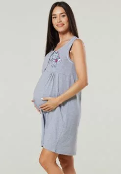 Happy Mama Maternity Hospital Set Labour & Birth - Nachtjapon - Graphite -Happy Mama Verkoop af034bcd6fb9437ea2756e5b4da2ceb0