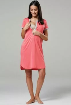 Happy Mama Nachtjapon - Coral 11 Happy Mama Nachtjapon - Coral -Happy Mama Verkoop af832c4355c44a9eb59b533336452c32