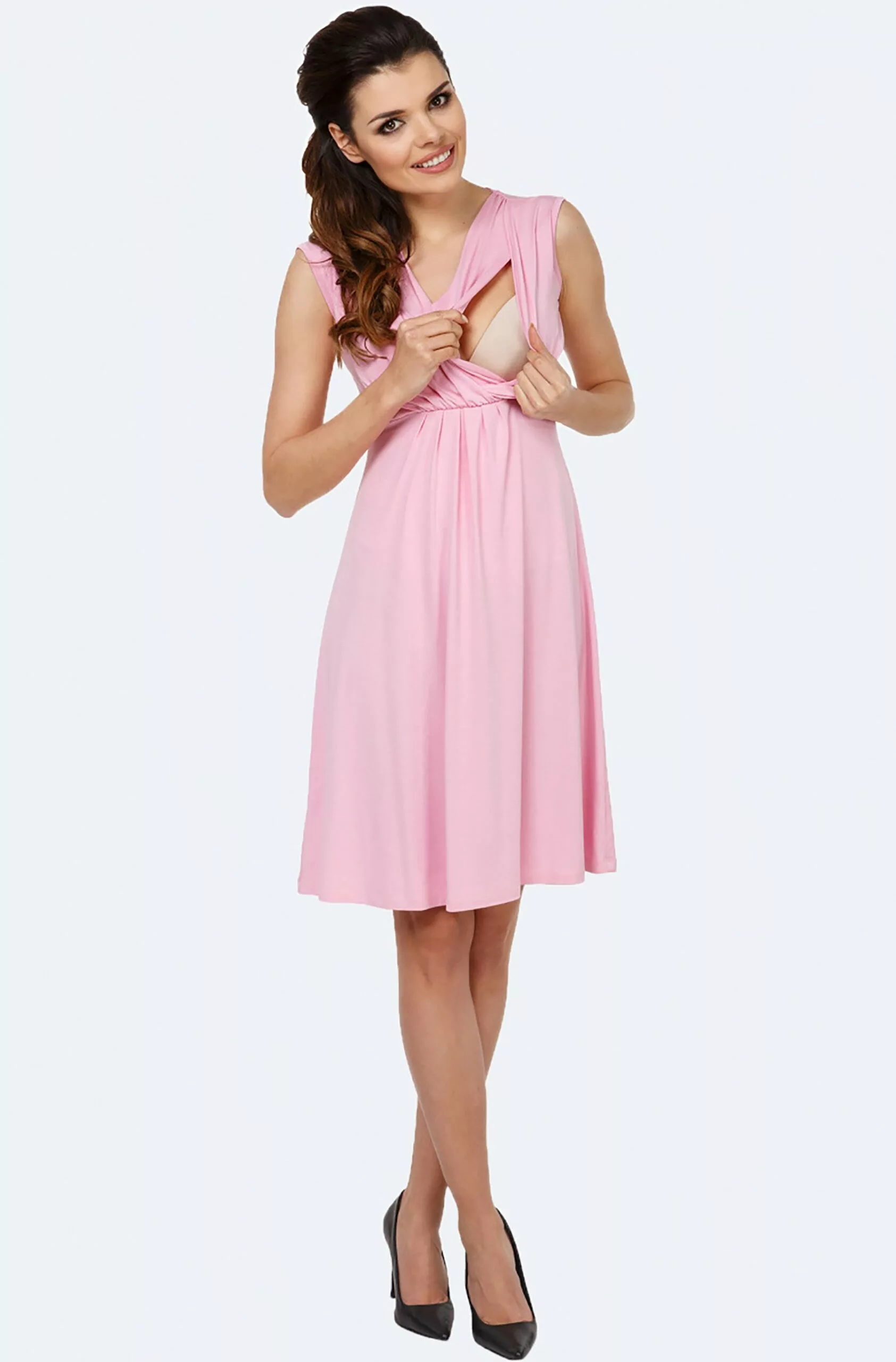 Happy Mama Jurk - Powder Pink 4 Happy Mama Jurk - Powder Pink - Afbeelding 2