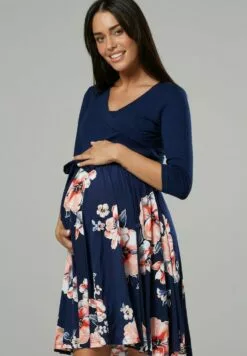 Happy Mama Jurk - Dark-Blue Denim