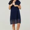 Happy Mama Maternity Nursing - Nachtjapon - Navy -Happy Mama Verkoop b4595eb3438a45438b3eccdb87890b81