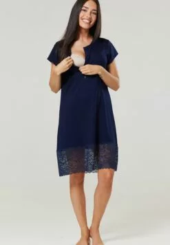 Happy Mama Maternity Nursing - Nachtjapon - Navy