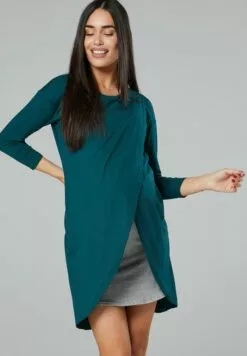 Happy Mama Maternity Nursing - Jurk - Dark Green Grey Melnge 15 Happy Mama Maternity Nursing - Jurk - Dark Green Grey Melnge -Happy Mama Verkoop b58e1adb7d4e467aac2166f42ca1fd09