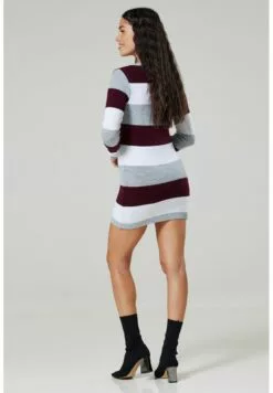 Happy Mama Stretchy Warm Stripes - Gebreide Jurk - Crimson -Happy Mama Verkoop b6d59e82bab54e8e887acbd3a96ebc29