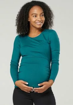 Happy Mama Maternity Nursing- Longsleeve - Bottle Green