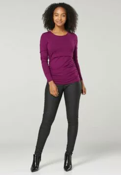 Happy Mama Maternity Nursing- Longsleeve - Plum 8 Happy Mama Maternity Nursing- Longsleeve - Plum -Happy Mama Verkoop ba49b96237284afb91a4bc5fa85dd613