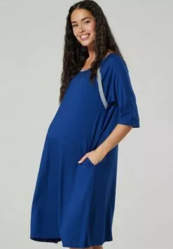Happy Mama Nursing Delivery Hospital - Nachtjapon - Blue Grey -Happy Mama Verkoop bcd412e4a93249af823dcf3d52daf099